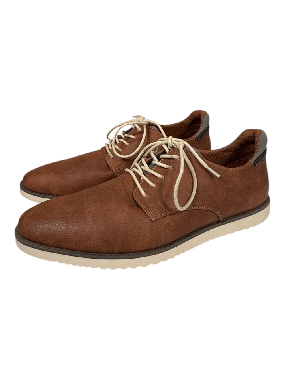 Dr Scholl's Men's Dark Tan Sync Lace Up Oxford Faux Leather Size 10W